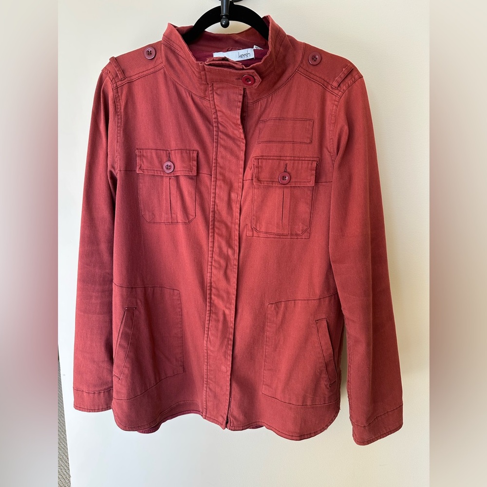 Rust Utility Jacket purchased from Evereve.